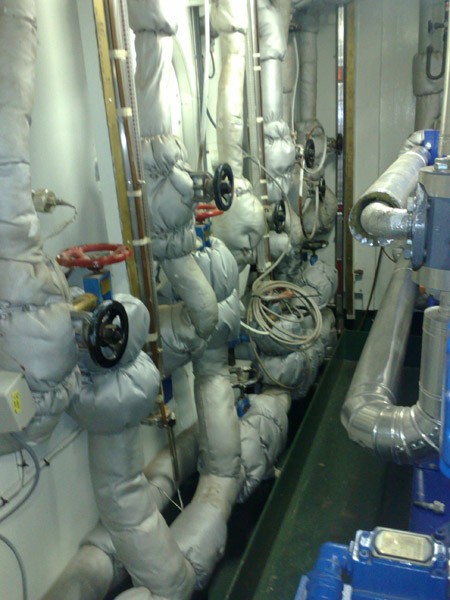 Engine room piping